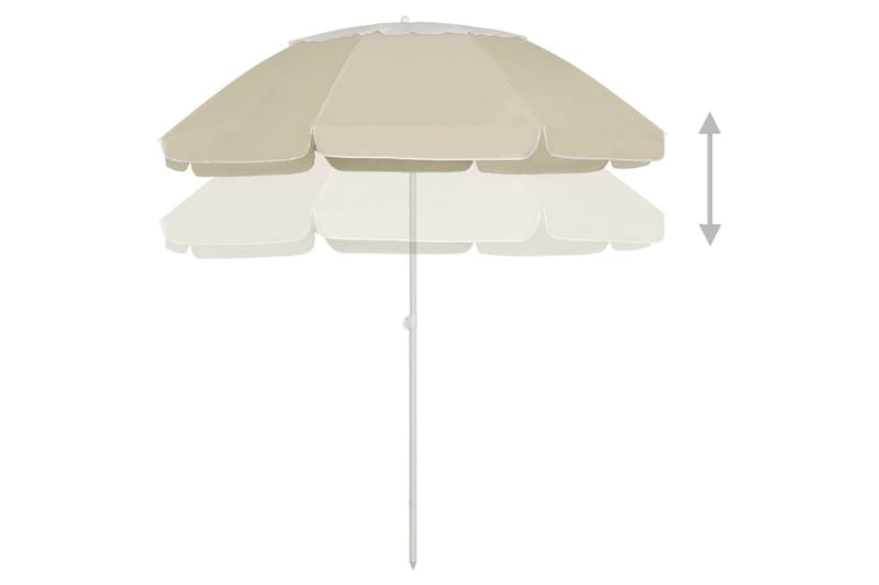 Strandparasoll sandgul 300 cm - Gul - Hagemøbler - Solbeskyttelse - Parasoller