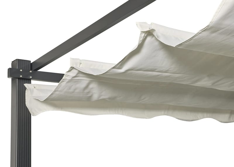 SUNSET Pergola 3×4 m - Grå - Hagemøbler - Solbeskyttelse - Pergola