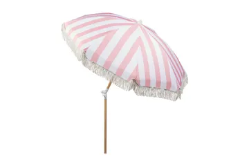 Teulon Parasol 150 cm - Rosa/Hvit/Lysebrun - Hagemøbler - Solbeskyttelse - Parasoller - Balkongparasoll