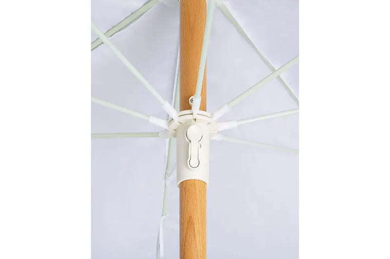 Teulon Parasol 150 cm - Hvit/Lys Brun - Hagemøbler - Solbeskyttelse - Parasoller