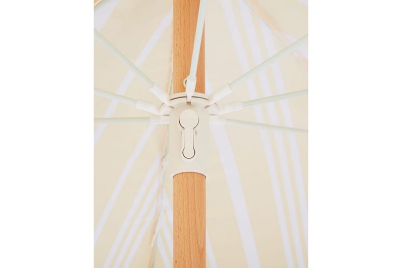 Teulon Parasol 150 cm - Gul/Hvit/Lys Brun - Hagemøbler - Solbeskyttelse - Parasoller