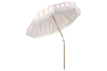 Teulon Parasol 150 cm - Rosa/Hvit/Lysebrun - Hagemøbler - Solbeskyttelse - Parasoller - Balkongparasoll