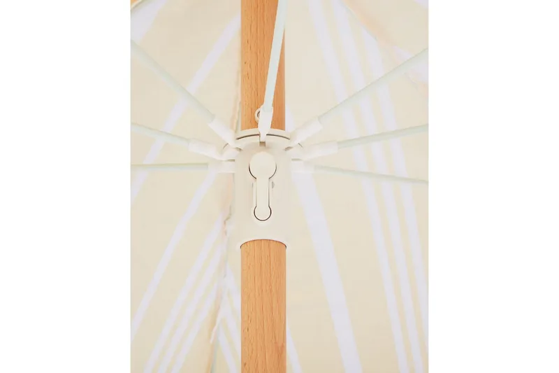 Teulon Parasol 150 cm - Gul/Hvit/Lys Brun - Hagemøbler - Solbeskyttelse - Parasoller