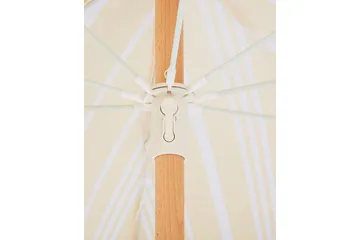 Teulon Parasol 150 cm - Gul/Hvit/Lys Brun - Hagemøbler - Solbeskyttelse - Parasoller - Balkongparasoll