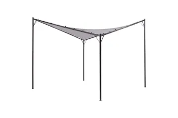 Trädgårdspergola Beliani Aventine Beige/svart Grey, Black - Hagemøbler - Solbeskyttelse - Pergola