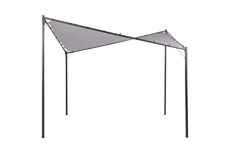 Trädgårdspergola Beliani Aventine Beige/svart Grey, Black - Hagemøbler - Solbeskyttelse - Pergola