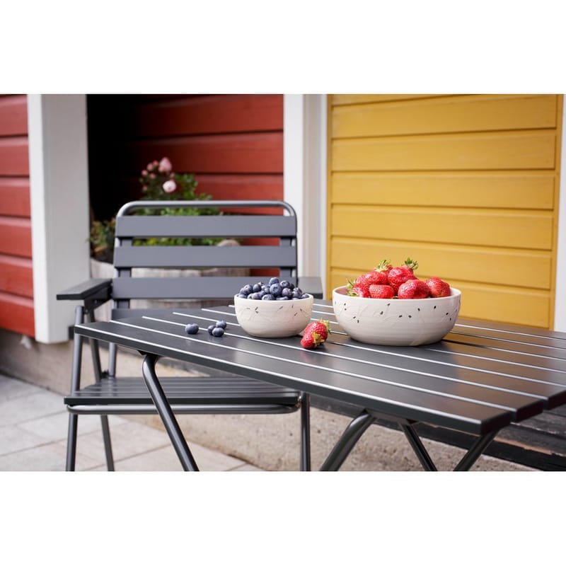 Bordgruppe Varax Retro 401 + 2 stk 305 Grå/Svart - Grå/Svart - Hagemøbler - Hagegruppe - Spisegrupper hage