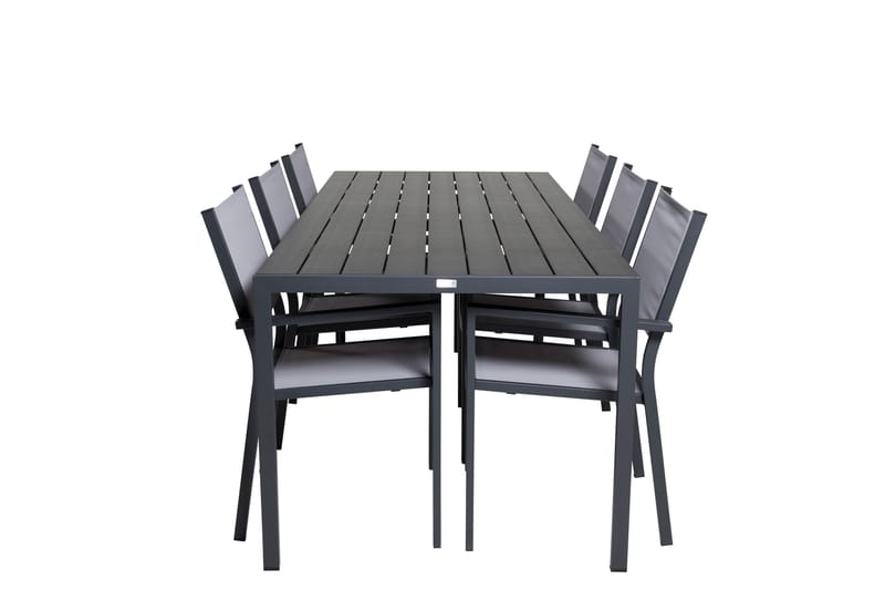 Break Spisegruppe + 6 stoler, Svart