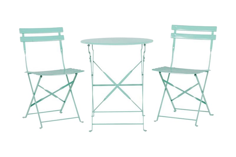 Alatri Balkongsett 60 cm + 2 stoler, mintgrønn