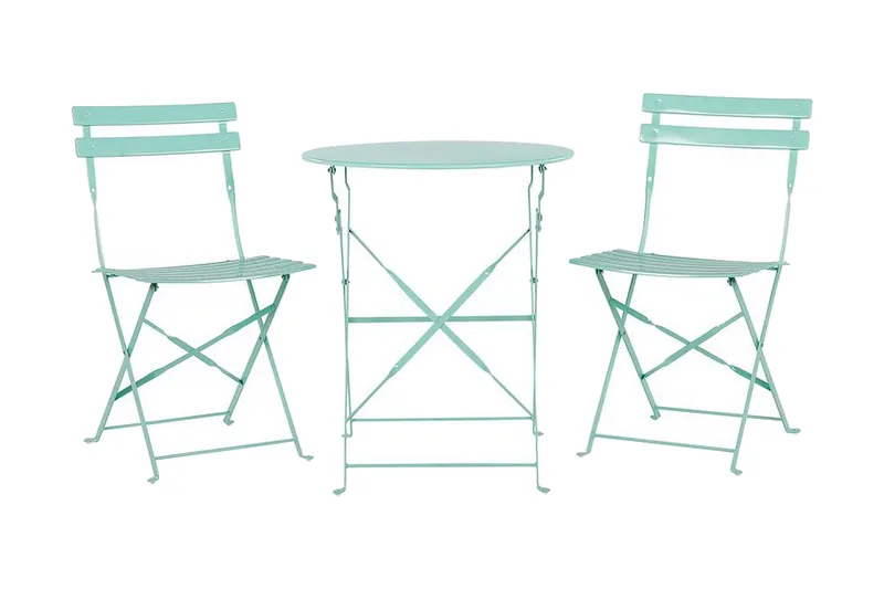 Alatri Balkongsett 60 cm + 2 stoler, mintgrønn