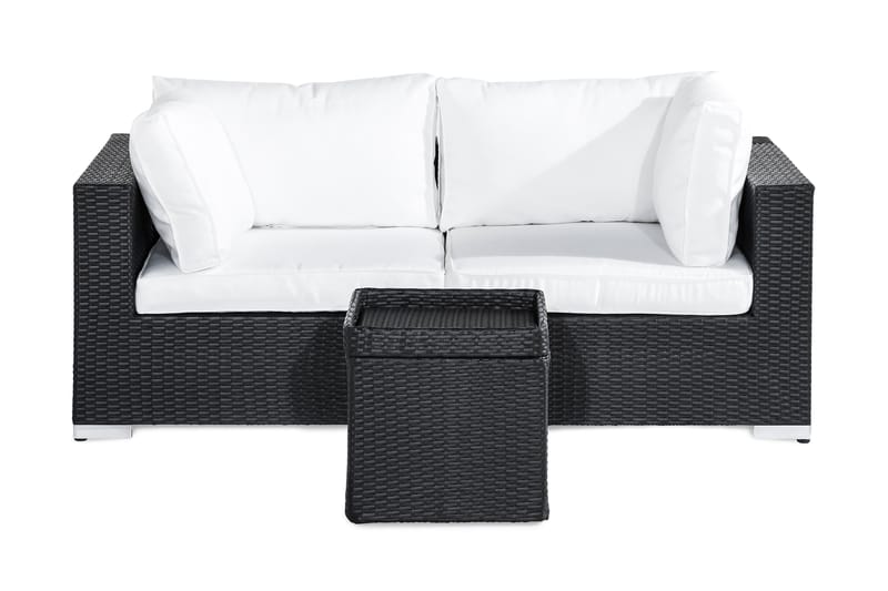 Bahamas Loungegruppe 2-seter - Svart Sidebord - Hagemøbler - Hagegruppe - Cafesett