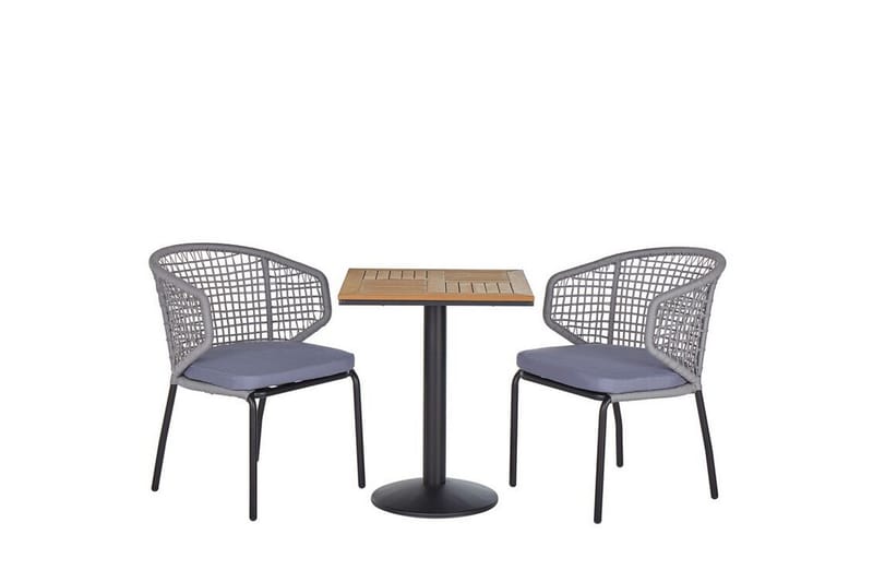 Balkongsett grå/svart PALMI, Grå