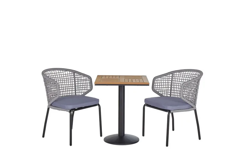 Balkongsett grå/svart PALMI, Grå