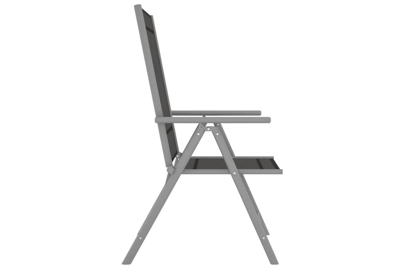 Bistorsett 3 deler aluminium og textilene sølv - Silver - Hagemøbler - Hagegruppe - Cafesett