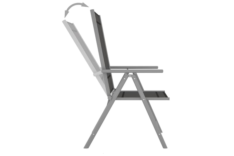 Bistorsett 3 deler aluminium og textilene sølv - Silver - Hagemøbler - Hagegruppe - Cafesett