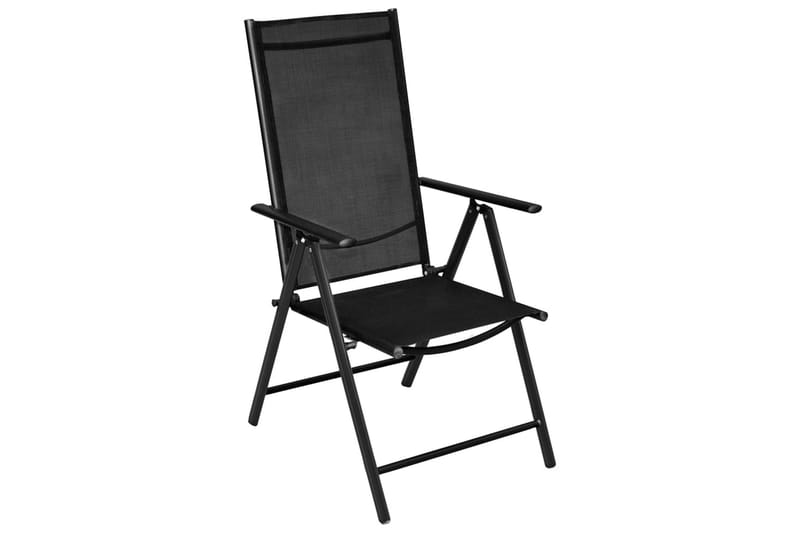 Bistorsett 3 deler aluminium og textilene svart - Svart - Hagemøbler - Hagegruppe - Cafesett