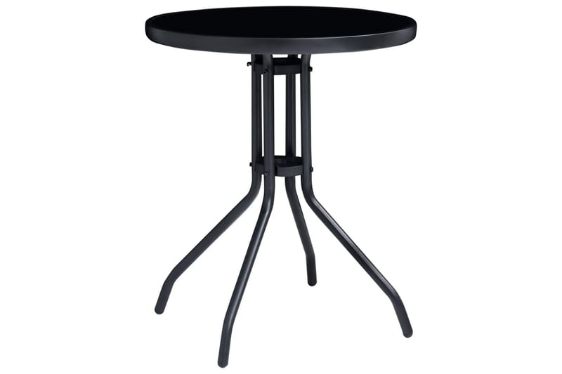 Bistorsett 3 deler aluminium og textilene svart - Svart - Hagemøbler - Hagegruppe - Cafesett
