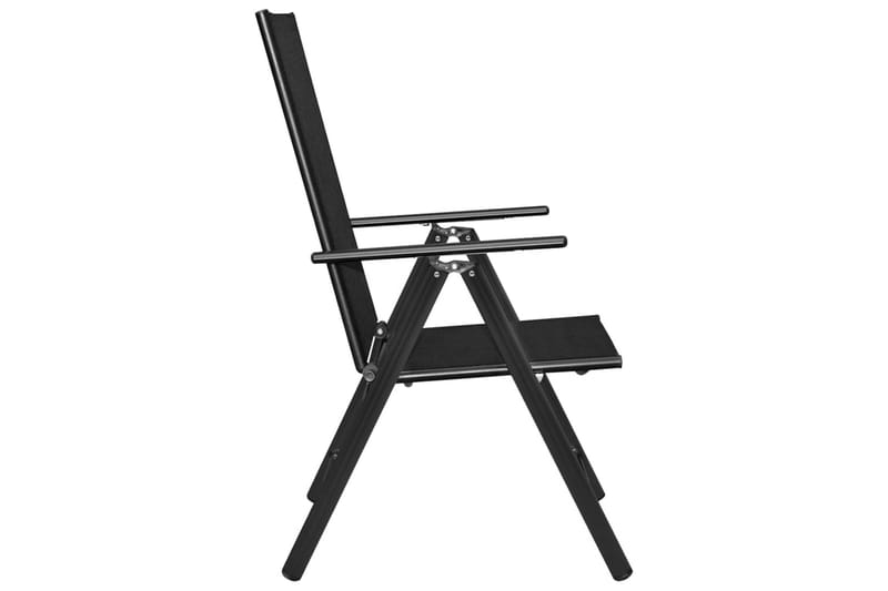 Bistorsett 3 deler aluminium og textilene svart - Svart - Hagemøbler - Hagegruppe - Cafesett