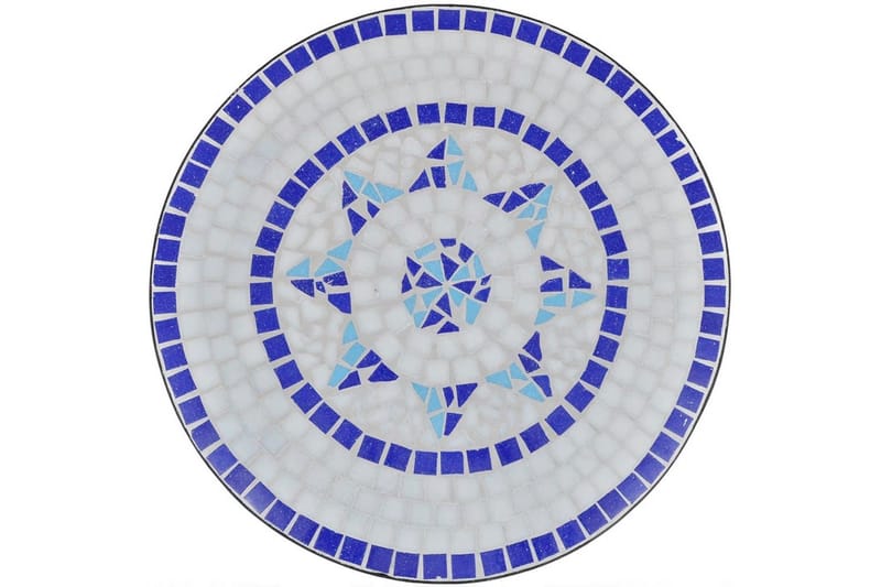 Bistrobord blå og hvit 60 cm mosaikk - Blå/Hvit - Hagemøbler - Hagegruppe - Cafesett
