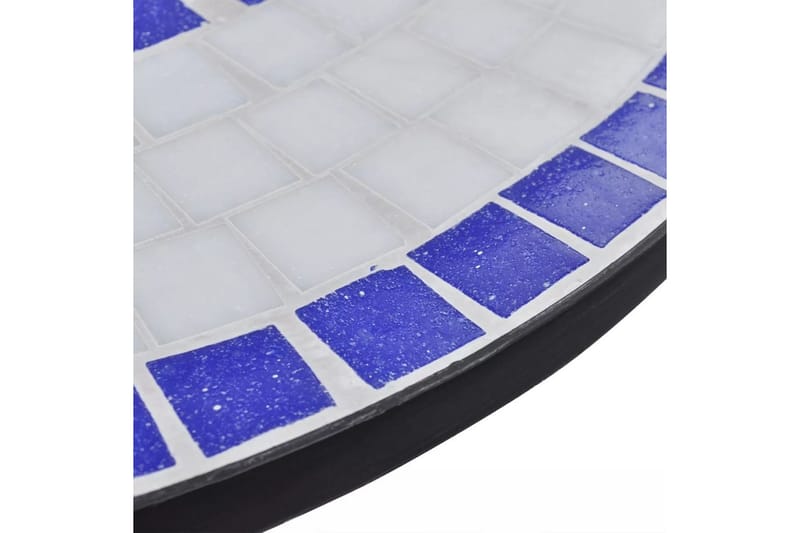 Bistrobord blå og hvit 60 cm mosaikk - Blå/Hvit - Hagemøbler - Hagegruppe - Cafesett