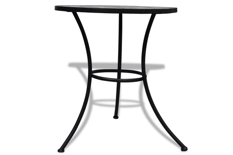 Bistrobord svart og hvitt 60 cm mosaikk - Svart/Hvit - Hagemøbler - Hagegruppe - Cafesett