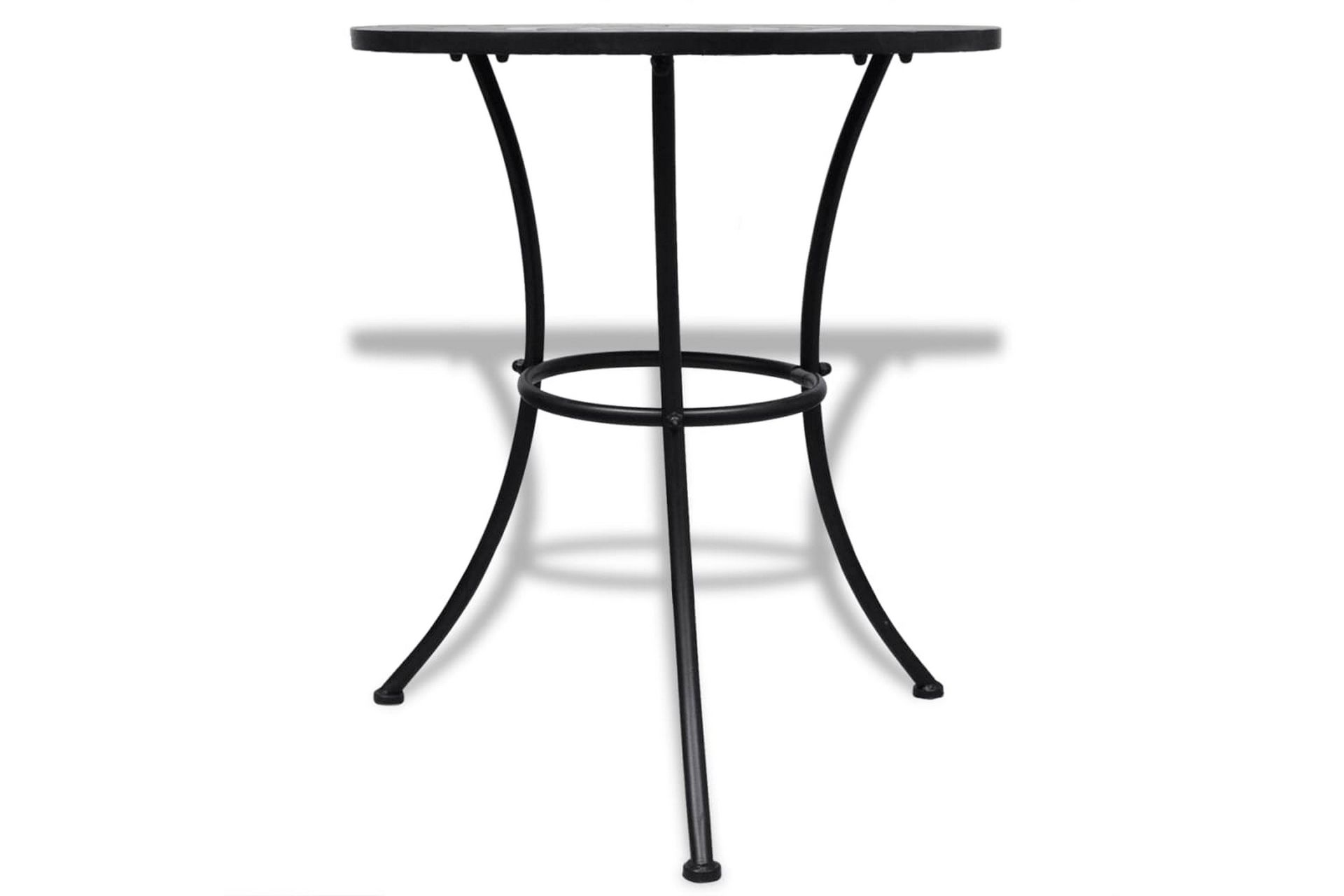 Bistrobord terrakotta og hvitt 60 cm mosaikk - Hvit - Hagemøbler - Hagegruppe - Cafesett