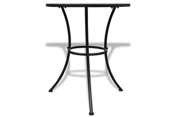 Bistrobord terrakotta og hvitt 60 cm mosaikk - Hvit - Hagemøbler - Hagegruppe - Cafesett