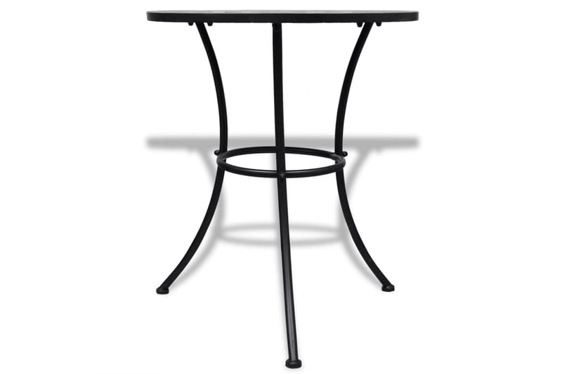 Bistrobord terrakotta og hvitt 60 cm mosaikk - Hvit - Hagemøbler - Hagegruppe - Cafesett