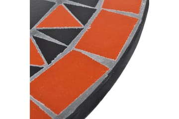 Bistrobord terrakotta og hvitt 60 cm mosaikk - Hvit - Hagemøbler - Hagegruppe - Cafesett