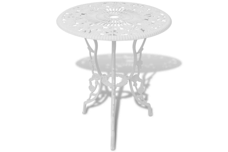 Bistrosett 3 deler støpt aluminium hvit - Hvit - Hagemøbler - Hagegruppe - Cafesett