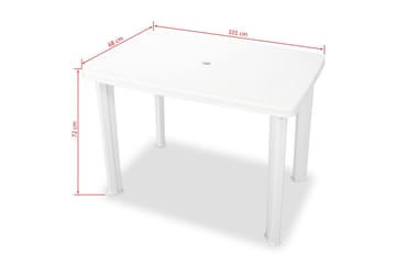Bistrosett i 3 deler plast hvit - Hvit - Hagemøbler - Hagegruppe - Cafesett