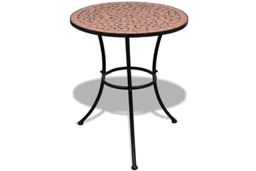 Bistrosett med keramikkfliser 3 deler terrakotta - Terrakotta - Hagemøbler - Hagegruppe - Cafesett