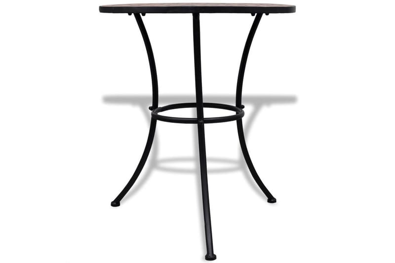 Bistrosett med keramikkfliser 3 deler terrakotta - Terrakotta - Hagemøbler - Hagegruppe - Cafesett