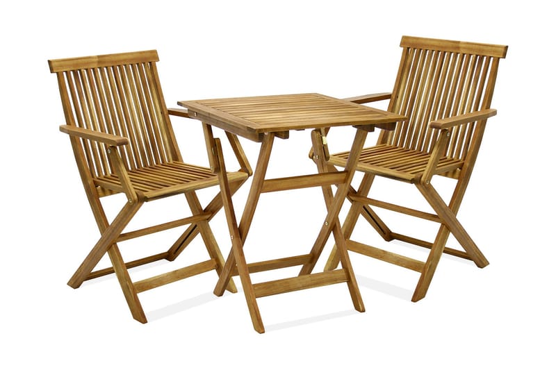 Cafesett FINLAY bord og 2 stoler 60x60xH72cm - Hagemøbler - Hagegruppe - Cafesett
