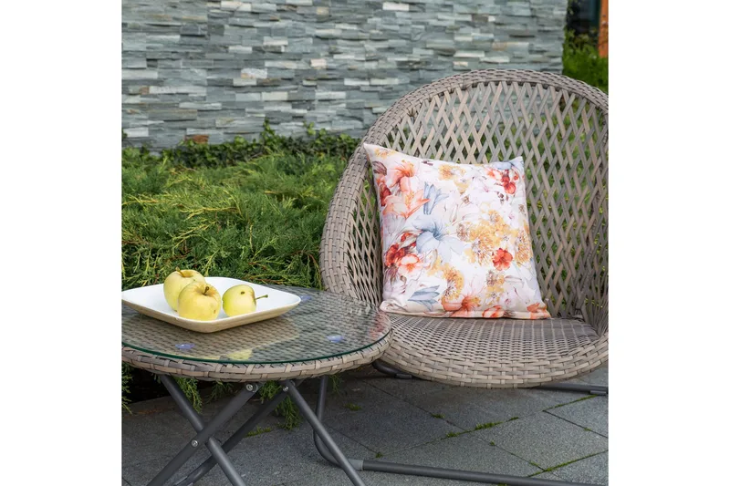 Cafesett TURKU 2 stoler og bord sammenleggbart - Hagemøbler - Hagegruppe - Cafesett