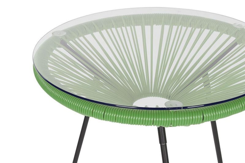 Cayaco Balkongsett 70 cm + 2 Stoler - Kunstrotting/Grønn - Hagemøbler - Hagegruppe - Cafesett