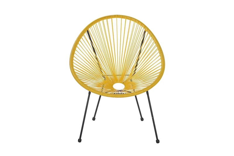 Cayaco Balkongsett 70 cm + 2 Stoler - Kunstrotting/Gul - Hagemøbler - Hagegruppe - Cafesett