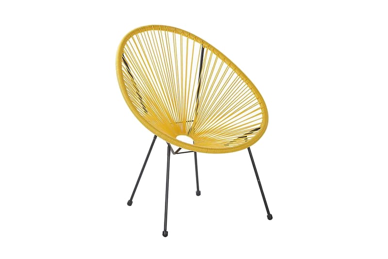 Cayaco Balkongsett 70 cm + 2 Stoler - Kunstrotting/Gul - Hagemøbler - Hagegruppe - Cafesett