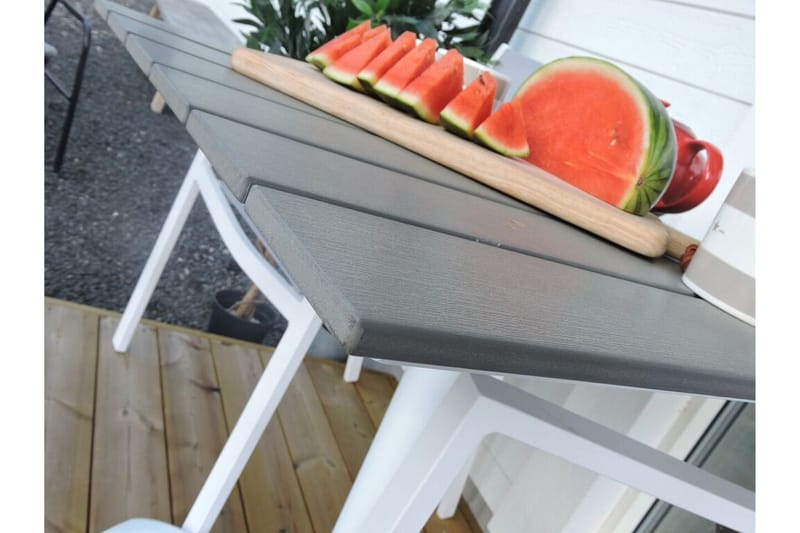 Colorado Cafésett 70 cm + 2 Copacabana Karmstoler - Hvit - Hagemøbler - Balkong - Balkongmøbler - Balkonggrupper