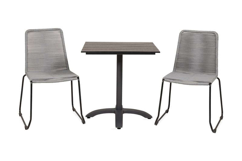 Colorado Cafésett 70 cm + 2 Lindos Spisestoler, Svart