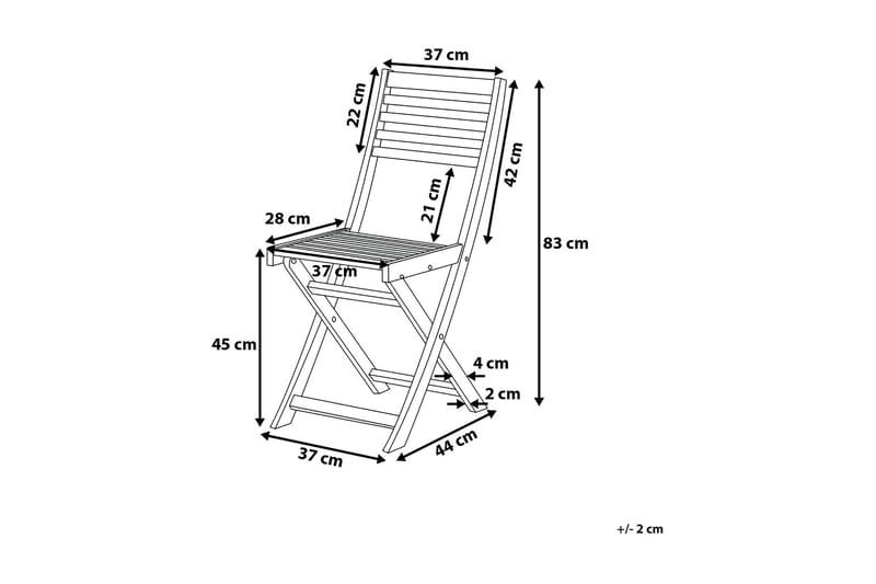 Fiji Balkongsett 60 cm - Gul - Hagemøbler - Hagegruppe - Cafesett