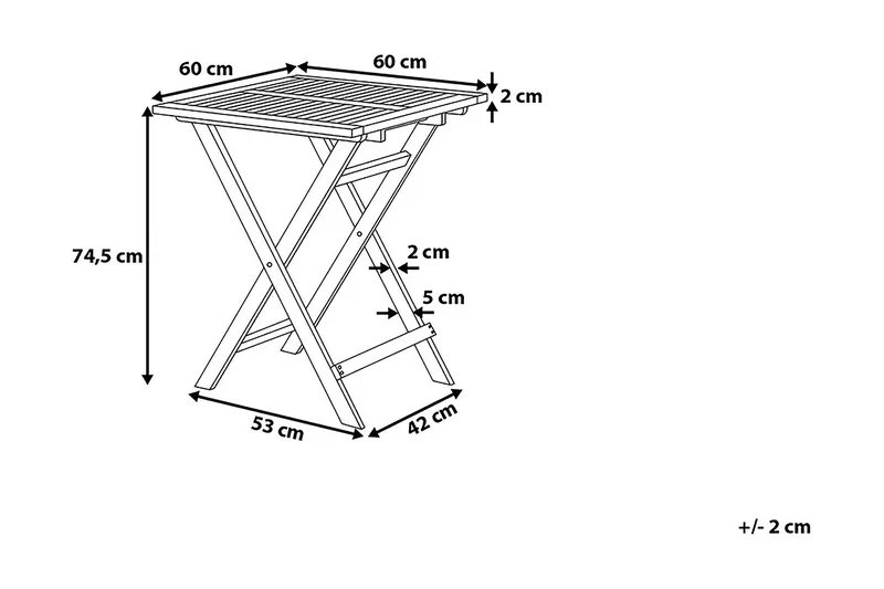 Fiji Balkongsett 60 cm - Gul - Hagemøbler - Hagegruppe - Cafesett