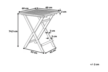 Fiji Balkongsett 60 cm - Gul - Hagemøbler - Hagegruppe - Cafesett