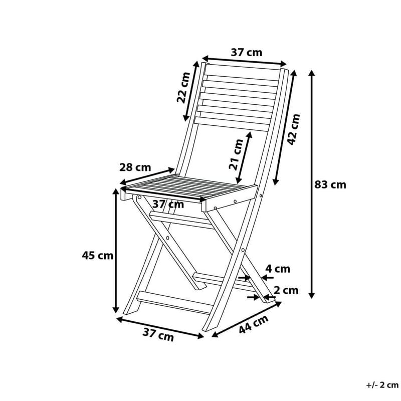 Fiji Balkongsett 60 cm - Tre / Natur - Hagemøbler - Hagegruppe - Cafesett