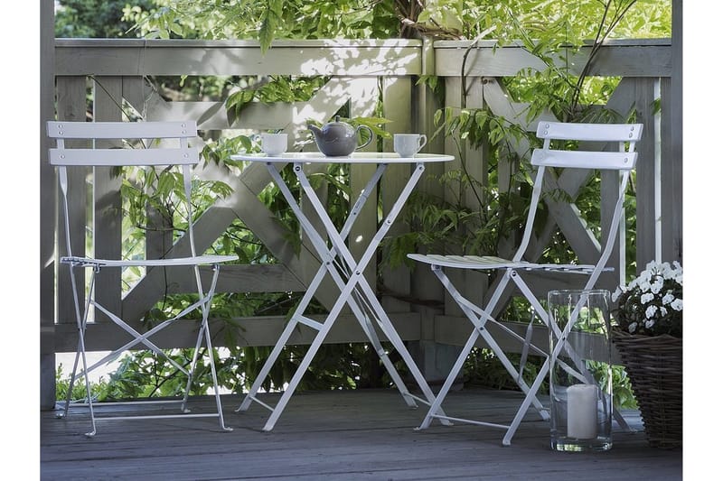 Fiori Balkongsett 45,5 cm - Hvit - Hagemøbler - Hagegruppe - Cafesett