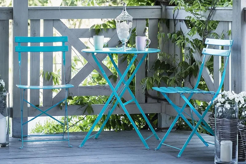 Fiori Balkongsett 52 cm - Blå - Hagemøbler - Hagegruppe - Cafesett