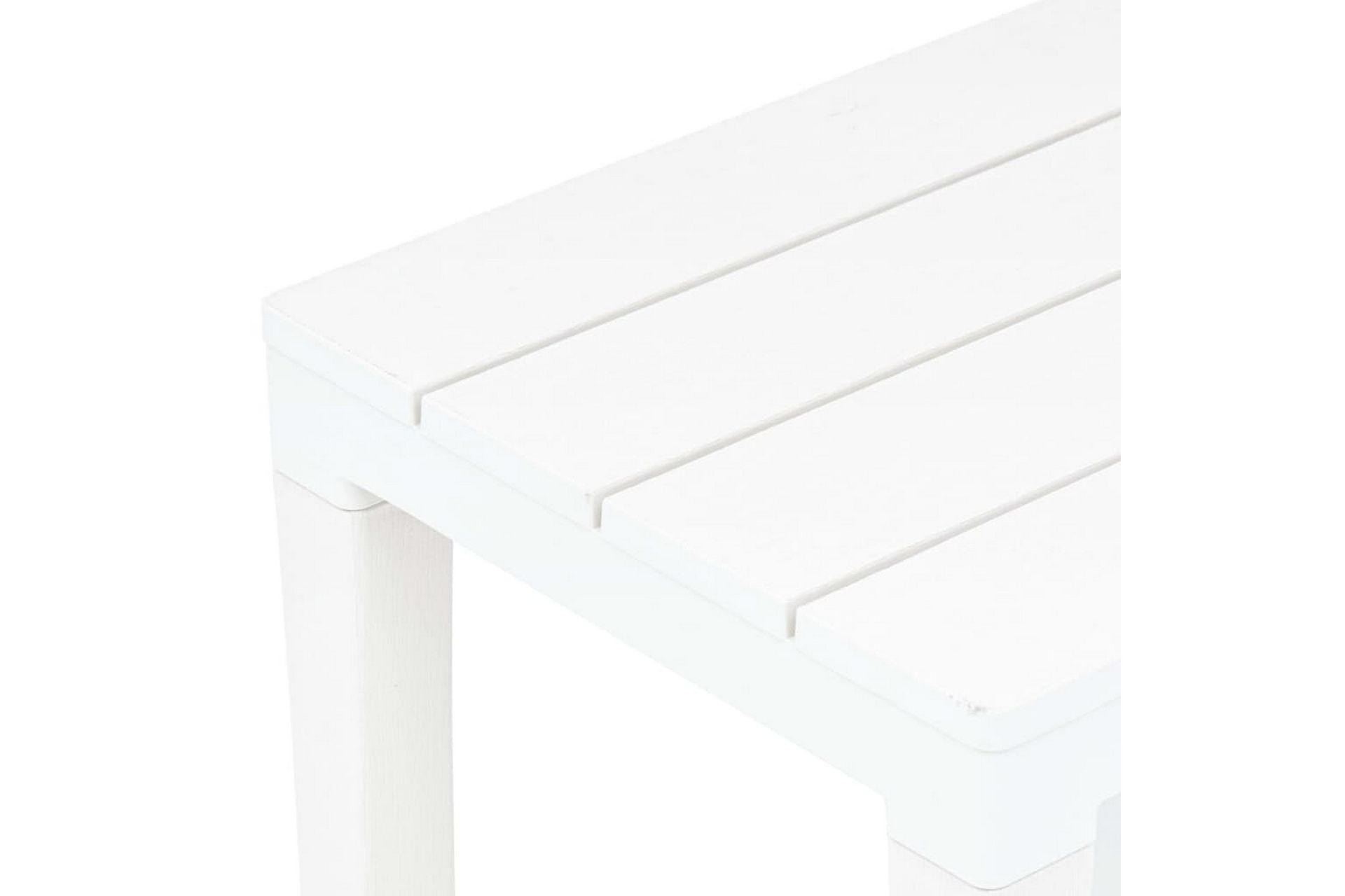 Hagebord med 2 benker plast hvit - Hvit - Hagemøbler - Hagegruppe - Cafesett
