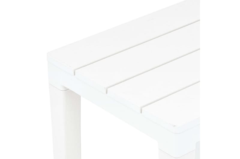 Hagebord med 2 benker plast hvit - Hvit - Hagemøbler - Hagegruppe - Cafesett