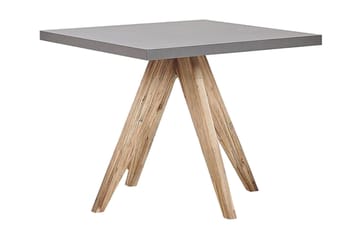 Hagesett av bord och 4 krakker 90x90 OLBIA - Grå - Hagemøbler - Hagegruppe - Cafesett