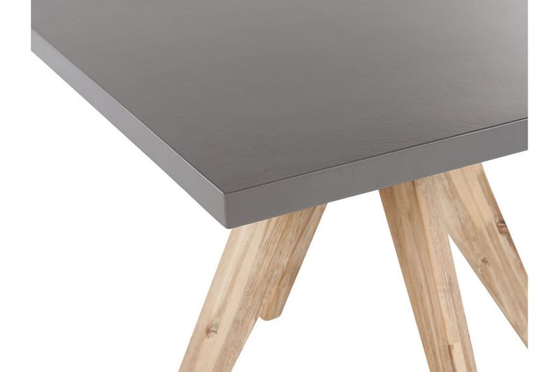 Hagesett med bord og 4 krakker 90 x 90 cm OLBIA - Grå - Hagemøbler - Hagegruppe - Cafesett